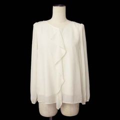 ヨリ yori 23AW ダブルフリルカラーブラウス 長袖 36 サーモンピンク