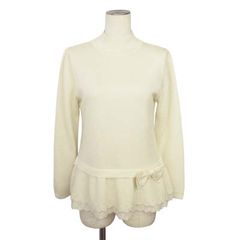 ヨリ yori 23AW ダブルフリルカラーブラウス 長袖 36 サーモンピンク