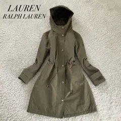 極美品！RALPH LAUREN BLACK LABEL　ラルフローレン　フーデッドコート　ナイロンコート　ロングコート　カーキ　サイズM 高級ライン