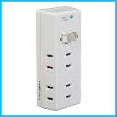 【人気商品】集中スイッチタップ コンセント ELPA) 電源タップ 雷ガード 6個口 エルパ 耐雷 A-S600SWW)