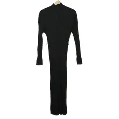 Proenza Schouler(プロエンザスクーラー) ワンピース サイズXS レディース美品  - 黒 ハイネック/長袖/ロング/両側スリットあり