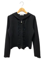 未使用級✨ルネ 2022年 ニットジップパーカー パール ロゴ ビジュー 36 未使用級✨ルネ 2022年 ニットジップパーカー パール ロゴ ビジュー 36