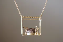 secret garden  ガーデンクォーツと真鍮のネックレス/オブジェ ◼pivo◼2436