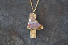 somnium アゲートと真鍮のネックレス ◼pivo◼2446