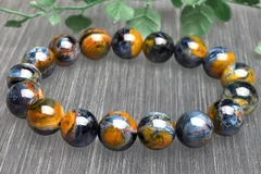 【1点物】嵐の石◇高品質 ピーターサイト 12.5mm ブレスレット パワーストーン 天然石 _U8166