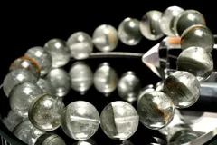 【１点物】半々タイプ◇グリーン ガーデンクォーツ　11.5mm　ブレスレット パワーストーン 天然石 _MC1588