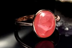 【1点物】シルバー925◇アルゼンチン産 インカローズ 10x8mm オーバル 指輪リング(サイズ調整可) パワーストーン 天然石 _PC7563