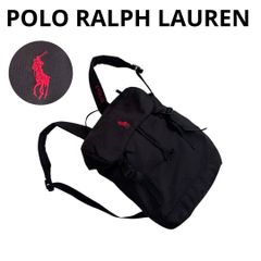 ◎未使用級◎ POLO RALPH LAUREN ビッグポニー バックパック 黒 - メルカリ
