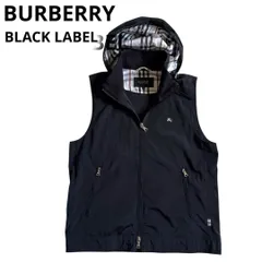 美品✨バーバリーブラックレーベル　フード付きベスト　ホースロゴ　ノバチェック　M