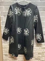 A【A23-21】◇   Otto Collection   Sサイズ　チュニック　黒色　花柄