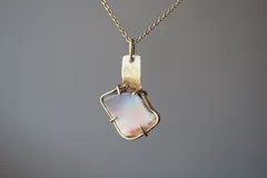 somnium  アゲートと真鍮のネックレス ◼pivo◼2447