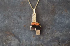 somnium  アゲートと真鍮のネックレス ◼pivo◼2448