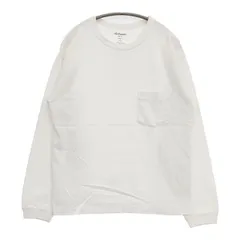 green label relaxing オーガニックヘビーウェイト クルーネック カットソー 長袖Ｔシャツ カットソー ロンＴ ホワイト メンズ グリーンレーベルリラクシング【中古】5-1119M∞