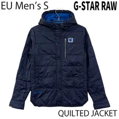 【USED／EUメンズS】 G-STAR RAW フーデッド パフジャケット ネイビー