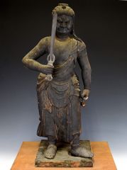 仁王像　金剛力士像　片方　木彫　サイズ制限の為片方ずつの出品となります 仁王像 金剛力士像 片方 木彫 サイズ制限の為片方ずつの出品となります