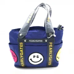 【新品】パーリーゲイツ カートバッグ ブルー×ネイビー 韓国モデル ニコちゃん スマイル ゴルフ PEARLY GATES