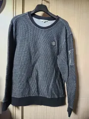 BEAN POLE ビーンポール ネイビー CHECK パータン スウェット Tシャツ 105