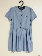 140) Tommy Hilfiger トミーヒルフィガー キッズ ジュニア 女の子 半袖 デニム ONE PIECE