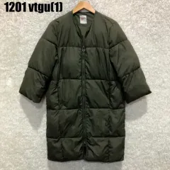 エイトセカンズ カーキ ロング ダウン アウター s