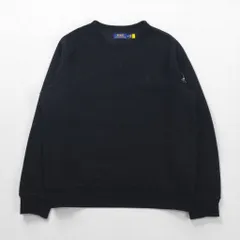 Polo Ralph Lauren 前V 起毛 スウェット トレーナー M ブラック フリース 肩ポケット スモールポニー刺繡