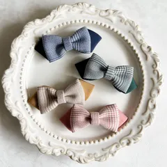 チェック柄　キッズ　蝶ネクタイ　ベビー　子供用　フォーマル　入学式　入園式　卒業式　卒園式　ネイビー　イエロー