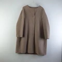 SI レディース 88-160 モカベージュ ウール ロングコート K9004