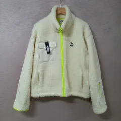 A12-3/プーマ 裾シャーリング ジップアップ ボア ジャケット メンズ M