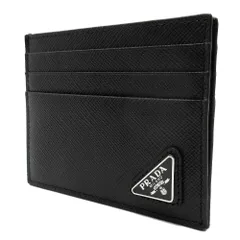 【新品】プラダ 2MC223 SAFFIANO TRIANG / NERO (ブラック) カードケース PRADA PORTACARTE DI CRED. サフィアーノ レザー トライアングルロゴプレート カードホルダー アウトレット メンズ