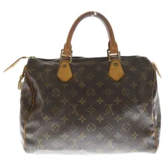 LOUIS VUITTON (ルイヴィトン) モノグラム スピーディ30 ハンドバッグ ミニボストンバッグ ブラウン レザー×PVC M41108 ゴールド金具