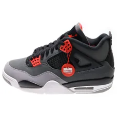 NIKE (ナイキ) AIR JORDAN 4 RETRO INFRARED エアジョーダン4 レトロ インフラ レッド ハイカットスニーカー グレー/ブラック US9.5/27.5cm DH6927-061