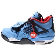 NIKE (ナイキ) ×TRAVIS SCOTT AIR JORDAN 4 RETRO CACTUS JACK トラヴィススコット エアジョーダン 4 ハイカットスニーカー ブルー US9.5/27.5cm 308497-406