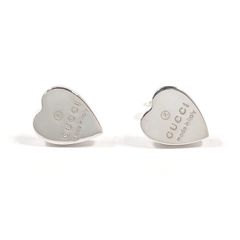 GUCCIグッチ ハートプレートピアス ポーチ付属 - メルカリ