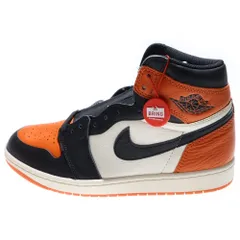NIKE (ナイキ) AIR JORDAN 1 RETRO HIGH OG BLACK TOE REIMAGINED エア ジョーダン 1 シャッタードバックボード ハイカットスニーカー オレンジ/ブラック US10/28cm DZ5485-008