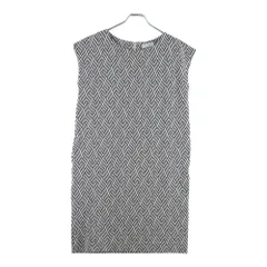 BEAUTY&YOUTH UNITED ARROWS (ビューティーアンドユースユナイテッドアローズ) ジグザグジャカードフレンチスリーブ ロングワンピース レディース ブラック/ホワイト 1626-299-3328