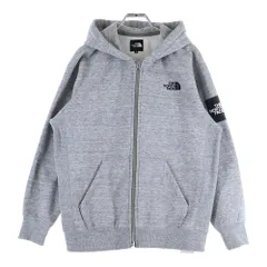 THE NORTH FACE (ザノースフェイス) SQUARE LOGO FULLZIP スクエアロゴ フルジップアップ フーデットジャケット グレー NT61836