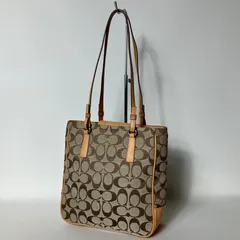 2510-465｜美品｜コーチ シグネチャー ショルダーバッグ ライトブラウン