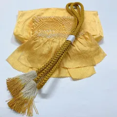 ［6383］帯締め 帯揚げ セット 渦巻文様 絞り 金糸 正絹 着物 帯絞め