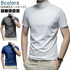 【2枚セット】ハイネック tシャツ メンズ 半袖 ゴルフウェア モックネック 無地 ハイネックシャツ オールシーズン 春 夏 ティーシャツ トップス カットソー カジュアル ゴルフtシャツ ポロシャツ#pop338