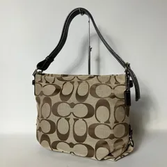 2510-505｜美品｜コーチ シグネチャー ショルダーバッグ ダークブラウン