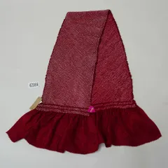 帯揚げ 正絹 総絞り 単品 深みのあるえんじ系の赤 振袖用 成人式 卒業式 結婚式 高級 和装小物 NO42866