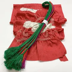 ［6388］帯締め 帯揚げ セット 草花文様 絞り ぼかし 正絹 着物 帯絞め