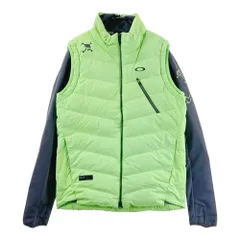 サイズ：M OAKLEY オークリー 412849JP 2WAY 蓄熱 ダウンベスト スカル刺繍  グリーン系 [240101570320] ゴルフウェア メンズ ストスト