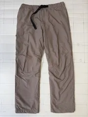 ト2511-⑤-5420 ユニクロ　UNIQLO ナイロンカーゴパンツ　裏起毛　暖パン　ベージュ　L