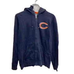 NIKE プリントパーカー L ネイビー ナイキ ジップアップ フーディー ドローコード カンガルーポケット トップス 春秋物 a712-5159