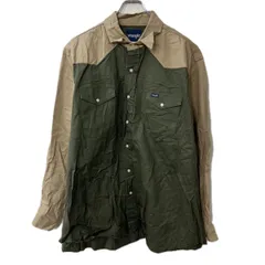 Wrangler 長袖 ウエスタンシャツ 2XL ベージュ カーキ 無地 スナップボタン 胸ポケット ビッグサイズ トップス 春物 a712-5207のサムネイル