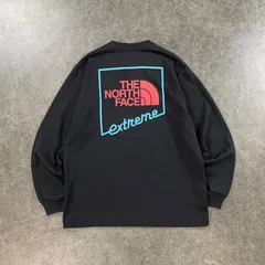 THE NORTH FACE L/S Extreme Tee ザノースフェイス 長袖 エクストリーム Tシャツ ロンT 両面プリント ビッグロゴ ブラック 黒 NT32032