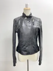 257959025　ROBO　TREND　ライダース　ラムレザージャケット　ブラック　M