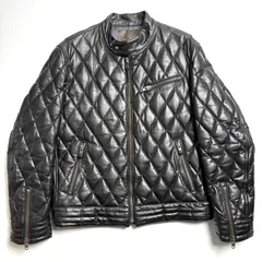 【馬革】Liugoo Leathers レザージャケット 黒 3L ダウンライダースジャケット 本革