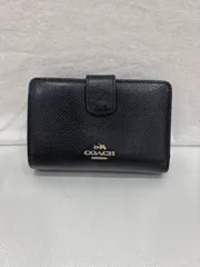 ✨ 中古品/COACH（コーチ）/二つ折り財布/ブラック/安いブランド