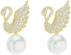 AREUM パールピアス レディース 人気 高見え 上品 プチプラ 両耳 ２つ入り 綺麗 プレゼント 女性 結婚式 お呼ばれ パーティー ドレス (パールピアス(5),  中)